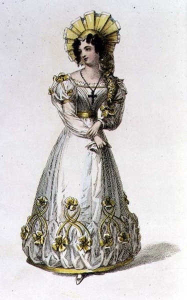 Robe de soirée, planche de mode de Ackermann