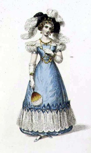 Robe de soirée, planche de mode de Ackermann