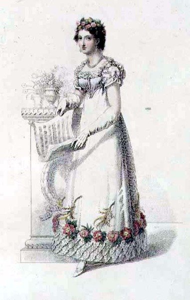 Robe de soirée, planche de mode de l