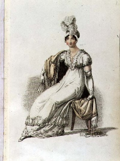 Robe de soirée, planche de mode de l