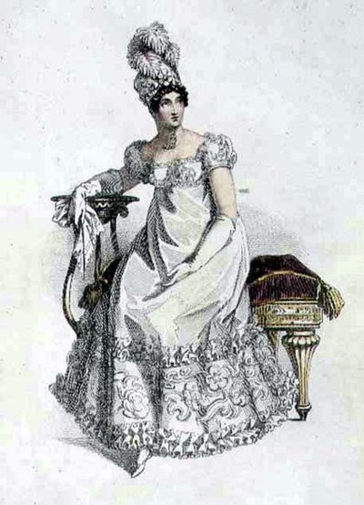 Robe de soirée, planche de mode de l