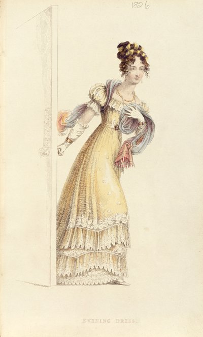 Robe de soirée, planche de mode de Ackermann