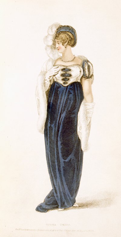 Robe de soirée, planche de mode de Ackermann