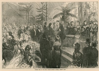 Fête du soir aux jardins de la Société royale de botanique, Regents Park, Londres - English School