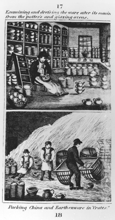 Examen et habillage de la vaisselle, 1827 - English School