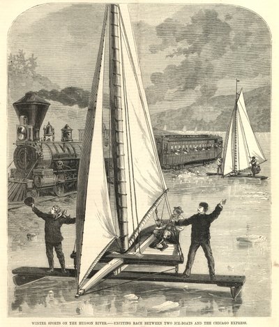 Course excitante entre deux bateaux à glace et le Chicago Express - English School