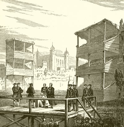 Exécution de Lord Derwentwater à Tower Hill, 1716 - English School