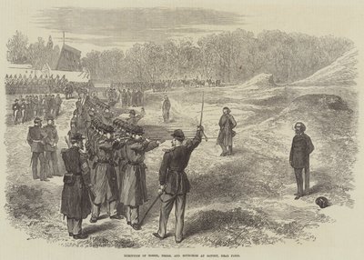 Exécution de Rossel, Ferre et Bourgeois à Satory, près de Paris - English School