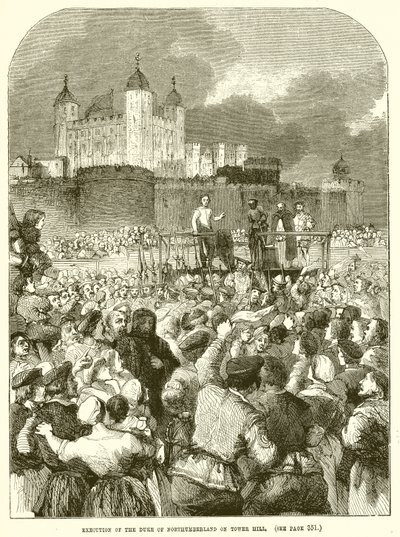 Exécution du duc de Northumberland à Tower Hill - English School