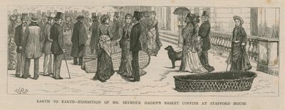 Exposition du cercueil en osier de M. Seymour Haden à Stafford House - English School