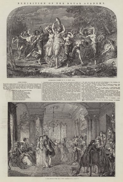 Exposition de la Royal Academy (gravure) - English School