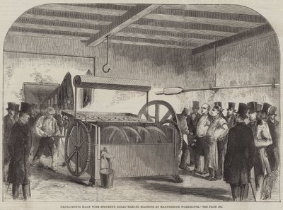 Expériences faites avec la machine à pain de Stevens à l