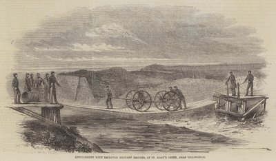 Expériences avec des ponts militaires améliorés, à St Mary