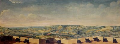 Paysage étendu vu du fort de Rodborough, vers 1764 - English School