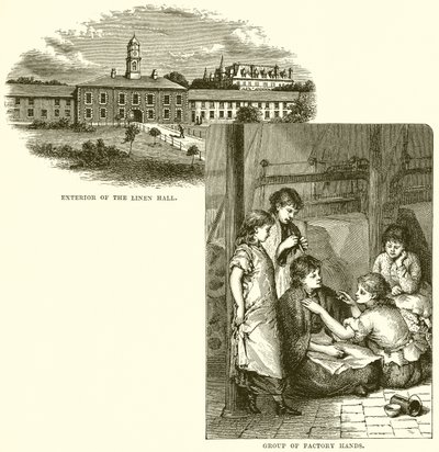 Extérieur du Linen Hall. Groupe d