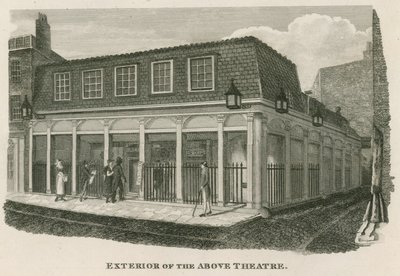 Extérieur du Théâtre Royal Olympic, Wych Street, près de Drury Lane, Londres - English School
