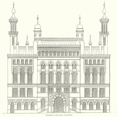 Extérieur du Royal Panopticon (gravure) - English School