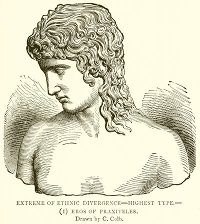 Extrême divergence ethnique--type le plus élevé.--(1) Éros de Praxitèle - English School