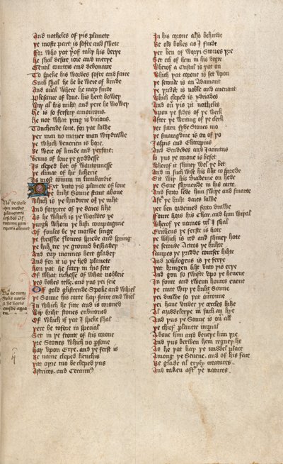 F151r de Ms New Coll 266, De confessio amantis par John Gower - English School