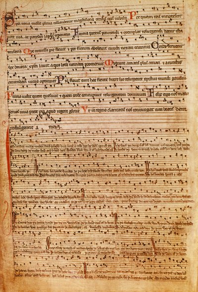 Notation musicale médiévale - English School