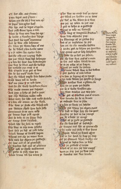 F98r de Ms New Coll 266, De confessio amantis par John Gower - English School