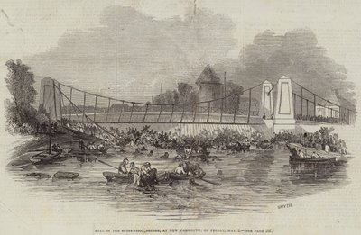 Chute du pont suspendu, à New Yarmouth, le vendredi 2 mai - English School