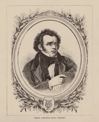 Compositeurs célèbres, Franz Schubert (gravure) - English School