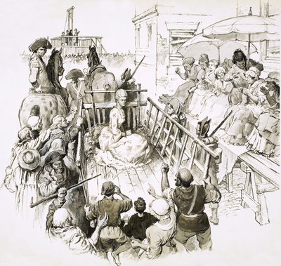 Prisonniers célèbres : Marie-Antoinette en route vers la guillotine - English School
