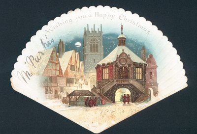 Carte de Noël victorienne en forme d
