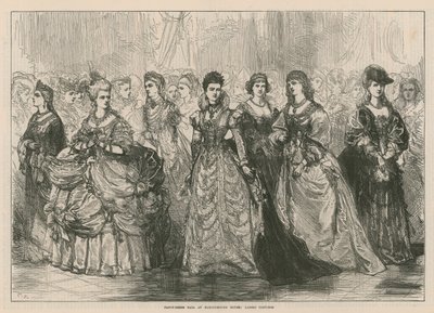 Bal costumé à Marlborough House - Costumes des dames - English School