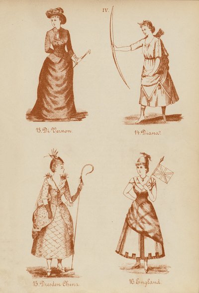 Costumes de déguisement : Di Vernon, Diane, Porcelaine de Dresde, Angleterre - English School
