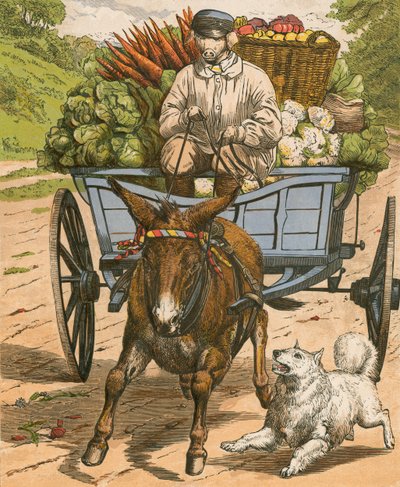 Fermier Grunter allant au marché à Hog Snorton - English School