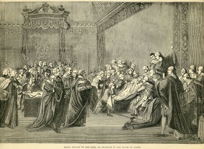 Saisie fatale du comte de Chatham à la Chambre des Lords, 1778 - English School