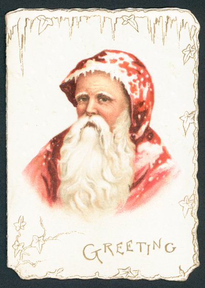 Père Noël, Carte de Noël - English School