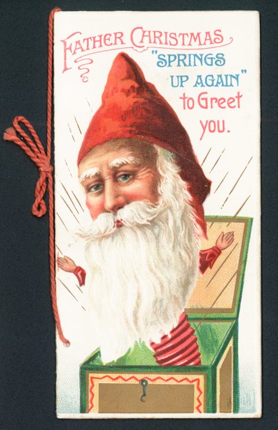 Père Noël en boîte surprise, Carte de Noël - English School