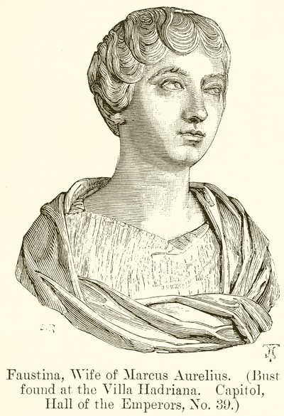 Faustine, épouse de Marc Aurèle (Buste trouvé à la Villa Hadriana. Capitole, Salle des Empereurs, No. 39) - English School