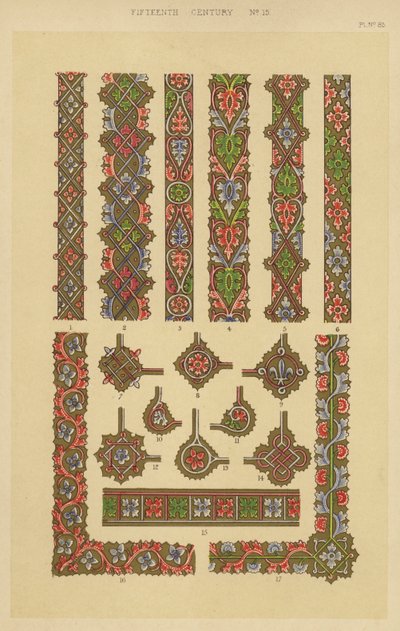 Quinzième siècle (chromolithographie) - English School