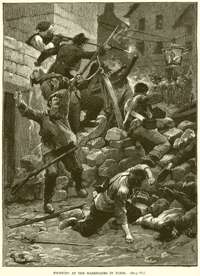 Combat aux barricades à Paris - English School
