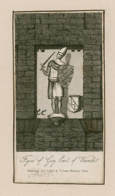 Figure de Guy, comte de Warwick (gravure) - English School
