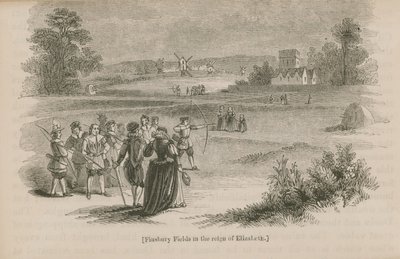 Les champs de Finsbury sous le règne de la reine Élisabeth I - English School