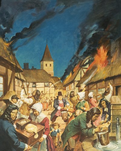 Incendie dans une ville - English School