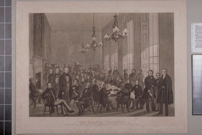 Première réunion chartiste, British Coffee House sur Cockspur Street, 1839 - English School