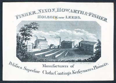 Carte de visite de Fisher, Nixon, Howarth & Fisher - English School