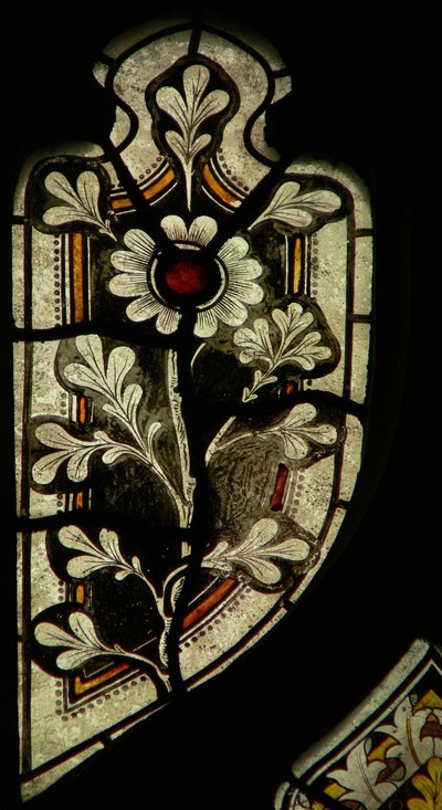 Tracery floral de fenêtre lumineuse - English School