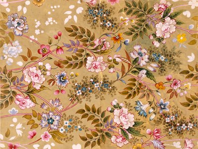 Motif textile fleuri, possiblement par William Kilburn (1745-1818) - English School