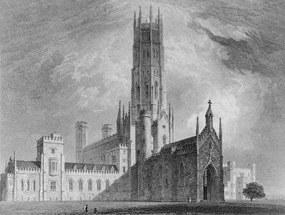 Abbaye de Fonthill depuis le nord-ouest, de Illustrations graphiques et littéraires de l
