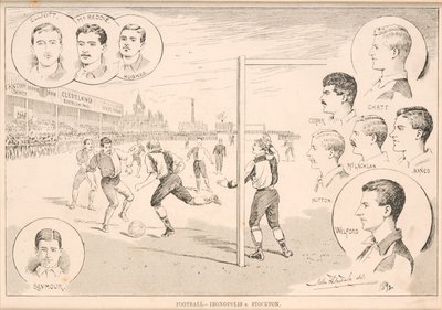 Football - Ironopolis contre Stockton, 1892 - English School