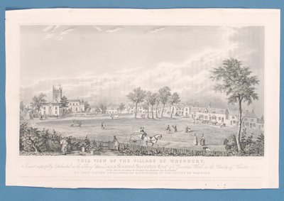 Match de football sur le village green à Wrenbury, Angleterre - English School