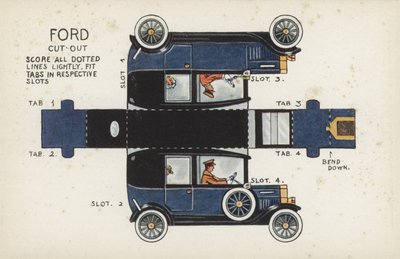 Ford Cut Out (lithographie en couleur) - English School