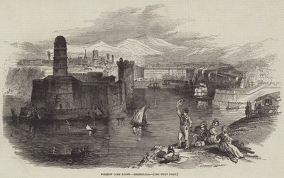 Ports de maïs étrangers, Marseille (gravure) - English School